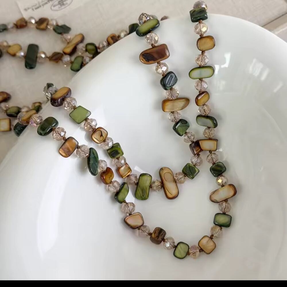 Bohemian Long Shells Strand Beaded Necklace - Picture 6 of 9